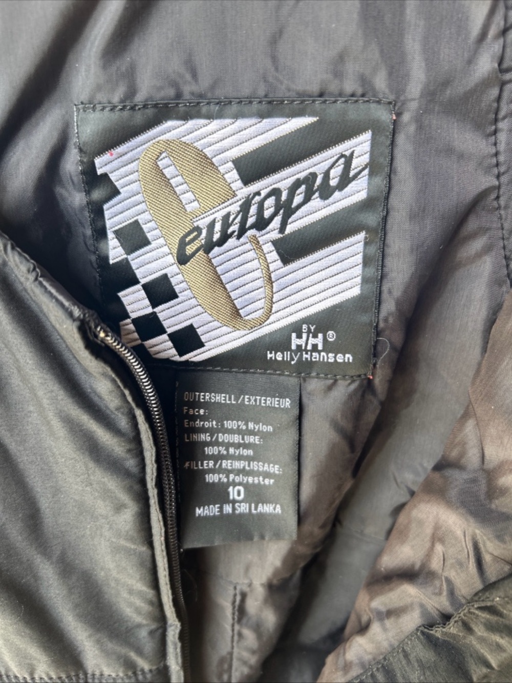 Vintage Helly Hansen Europa Snow Bibs Pants Overalls Black Women's 10. - Picture 2 of 4